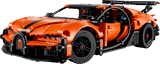 Orange LEGO Technic: Bugatti Chiron Pur Sport Hypercar model on a transparent background