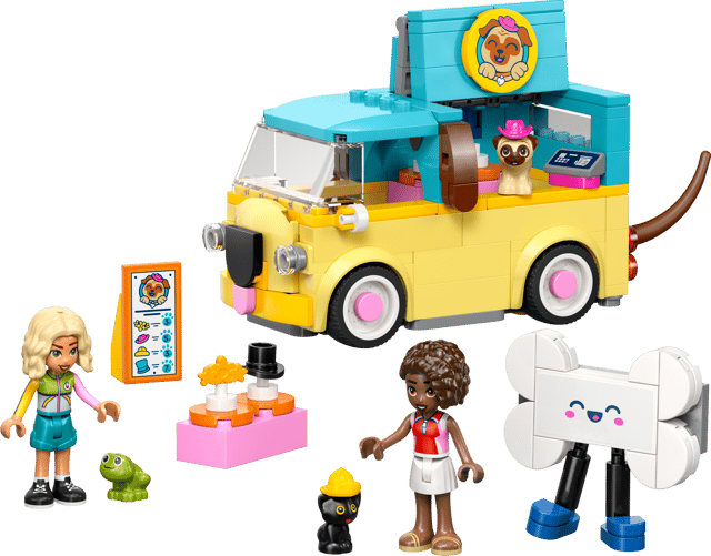 LEGO Friends: Pet Accessories Van with characters and items on a transparent background