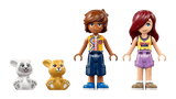 LEGO Friends: Heartlake City Bunny Hotel toy figures with a white and brown animal figure on a transparent background