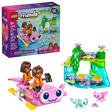LEGO Friends: Axolotl Adventure Boat set with packaging and toy pieces on a white background