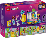 LEGO Friends: Ice Cream & Balloon Stand set packaging with characters and ice cream items on a purple background