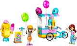 LEGO Friends: Ice Cream & Balloon Stand set with characters on a transparent background