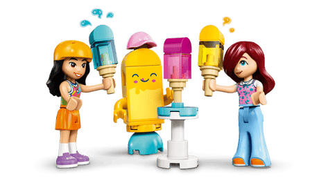 Two LEGOLEGO Friends: Ice Cream & Balloon Stand cream cones on a transparent background