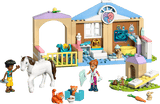 LEGO Friends: Animal Vet Clinic veterinary clinic set with characters and animals on a transparent background