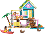 LEGO Friends: Beach House with Seals set with characters and accessories on a transparent background