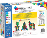 Magna-Tiles 100 piece set packaging with colorful tiles and branding