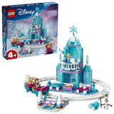 LEGO Disney Princess: Elsa's Ice Castle & Snow Ride Adventure set with packaging on a white background