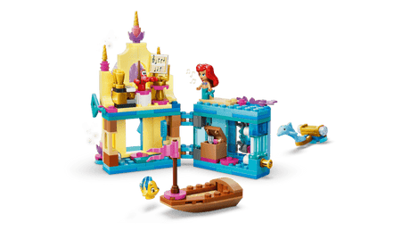 LEGO Disney Princess: Ariel's Magical Mini Palace set with characters and structures on a transparent background