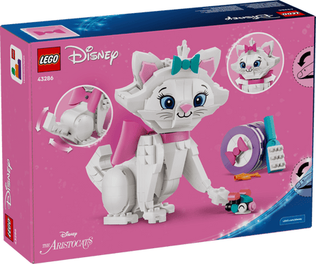 LEGO Disney The Aristocats MarieLEGO Disney Classic: The Aristocats Adorable Marie packaging on a pink background