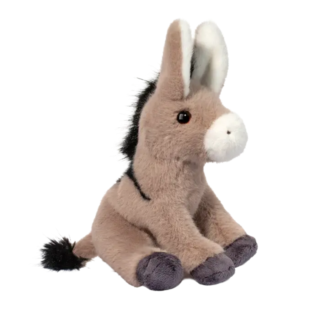 Plush Jackie Donkey Mini Soft toy on a white background