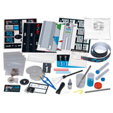 Collection of Spy Labs forensic investigation tools and supplies on a white background