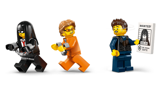 LEGO City Police: Police Prisoner Transport Van figures on a transparent background