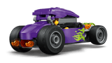 LEGO City Great Vehicles: Hot Rod purple toy car with a flame design on a transparent background