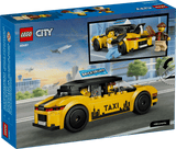 LEGO City Great Vehicles: Yellow Taxi set packaging with cityscape background