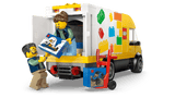LEGO City Great Vehicles: The LEGO® Van with figures and colorful blocks on a transparent background