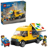 LEGO City Great Vehicles: The LEGO® Van set with two minifigures and packaging in the background