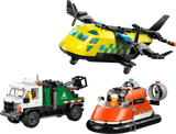 LEGO City Great Vehicles: Airplane, Service Truck & Hovercraft Remix helicopter, truck, and hovercraft on a transparent background
