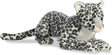 Plush toy leopard on a white background