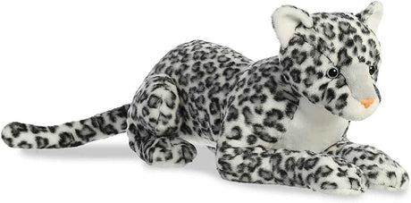 Plush toy leopard on a white background