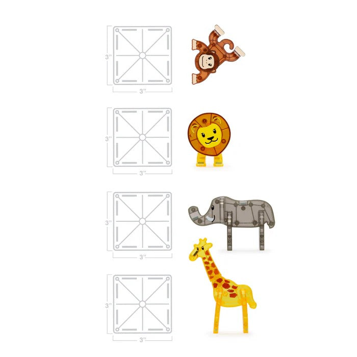 Safari Animals 25pc. Magnatiles