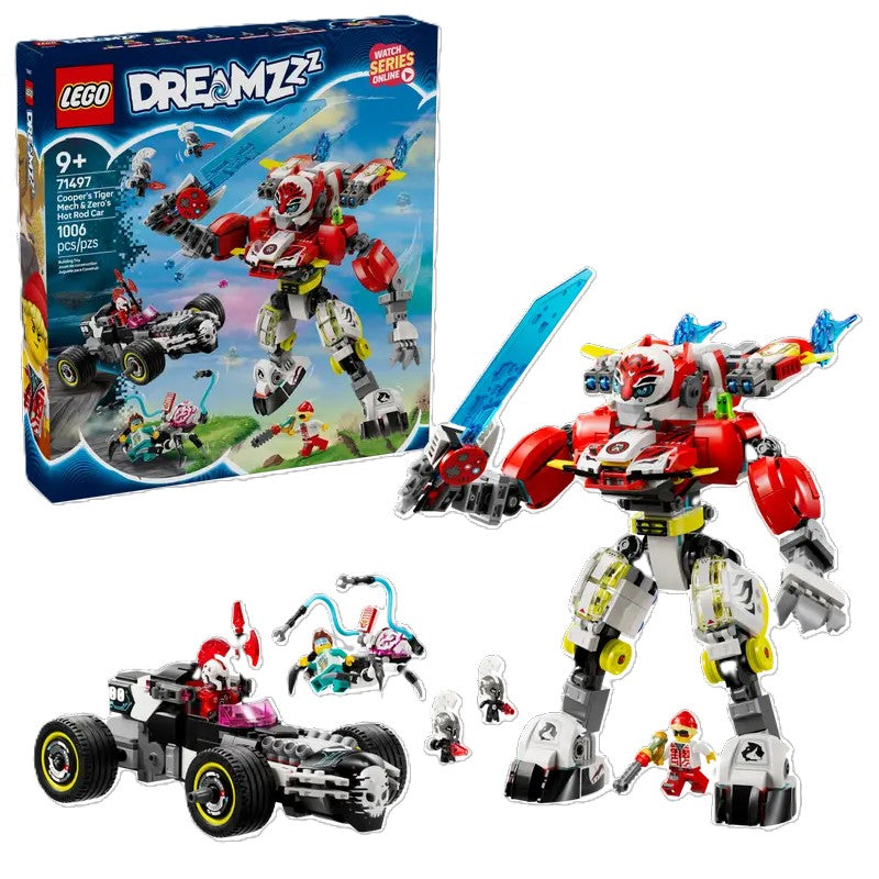 71497 LEGO® Cooper's Tiger Mech & Zero's Hot Rod Ca