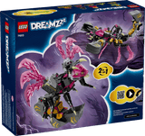 LEGO DREAMZzz: Nightmare Scorpion Digger set packaging with two robot figures on a purple background