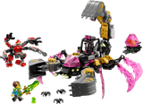 LEGO DREAMZzz: Nightmare Scorpion Digger with pink and gray elements on a transparent background