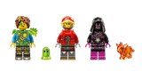 LEGO DREAMZzz: Nightmare Scorpion Digger Five colorful LEGO minifigures on a transparent background
