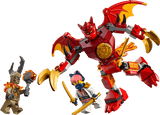 Red LEGO Ninjago: Kai's Dragon Mech Battle Pack with two figures on a transparent background
