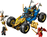 LEGO Ninjago: Jay's Transforming Car with characters on a transparent background