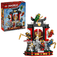 LEGO Ninjago: Ninja Character Display 15th Anniversary set with characters and temple-like structure next to its packaging