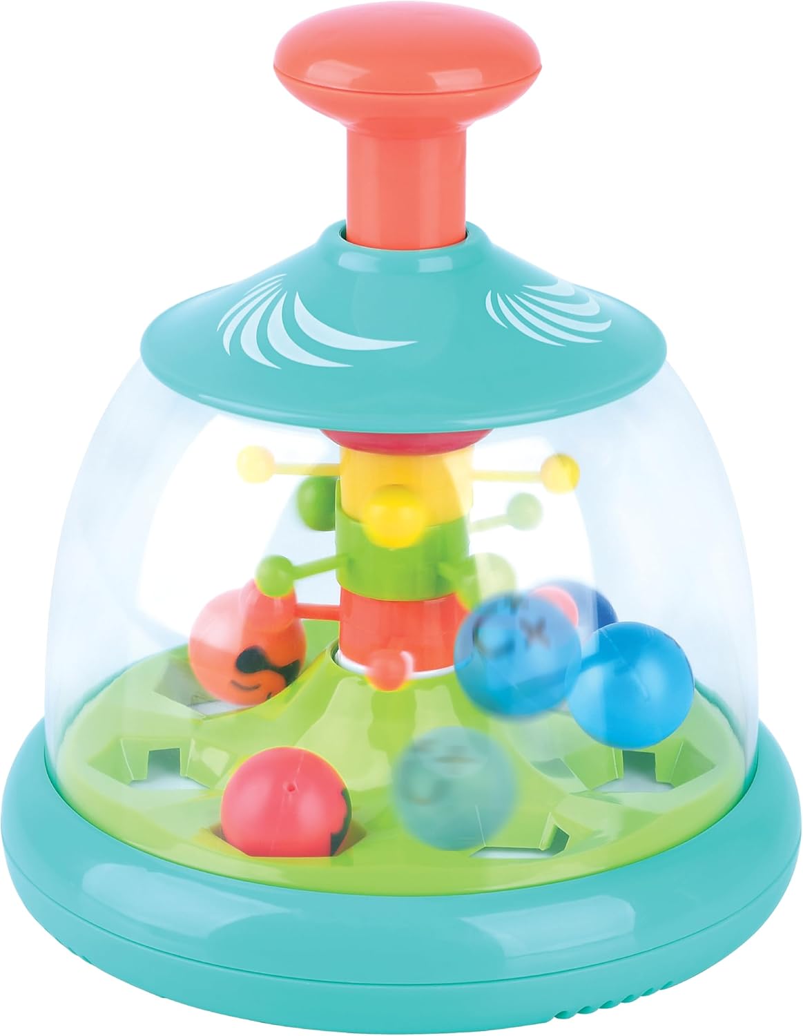 Kidoozie Press 'n Tumble Activity Dome , featuring various shapes and colors on a white background.