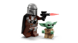 LEGO Star Wars: The Mandalorian & Grogu's Speeder Bike™ figures of The Mandalorian and Baby Grogu on a transparent background