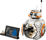 LEGO Star Wars: BB-8™ Astromech Droid with a display stand on a transparent background
