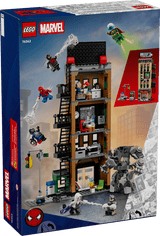 LEGO Super Heroes Marvel: Spider-Man vs. Mysterio: The Daily Bugle set packaging with Spider-Man and other characters on a city street.