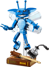Blue LEGO Harry Potter: Cornish Pixie figure with a on a transparent background
