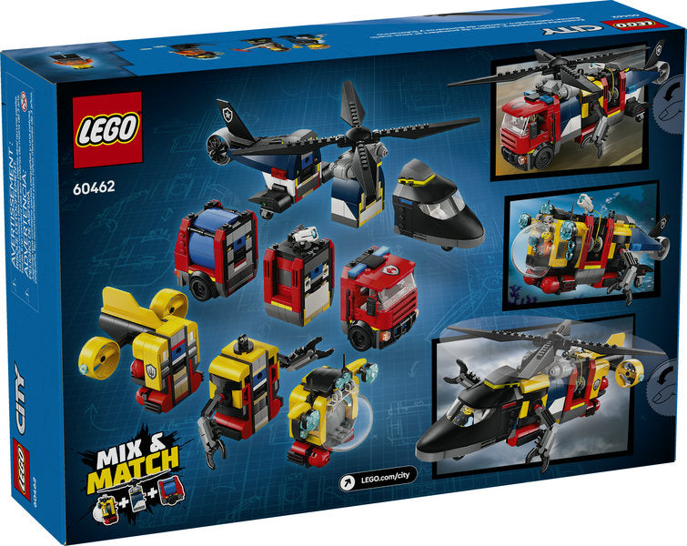 60462 LEGO® Helicopter, Fire Truck & Submarine Remix