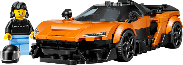 LEGO Speed Champions: McLaren W1 car and figure on a transparent background