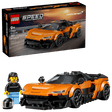 LEGO Speed Champions: McLaren W1 set with packaging and assembled model on a white background
