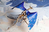 Windstorm Dragon with blue wings on a textured surface