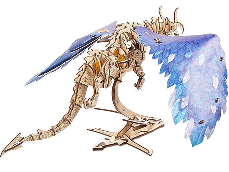 Windstorm Dragon model of a dragon with blue wings on a white background