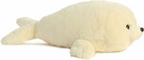 Plush seal toy on a white background