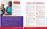 Page from a cookbook with text and images of ingredients and cooking tips.