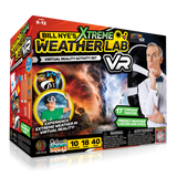 Box of Bill Nye's Xtreme Weather Lab VR activity set with images of weather phenomena and a person wearing a VR headset.