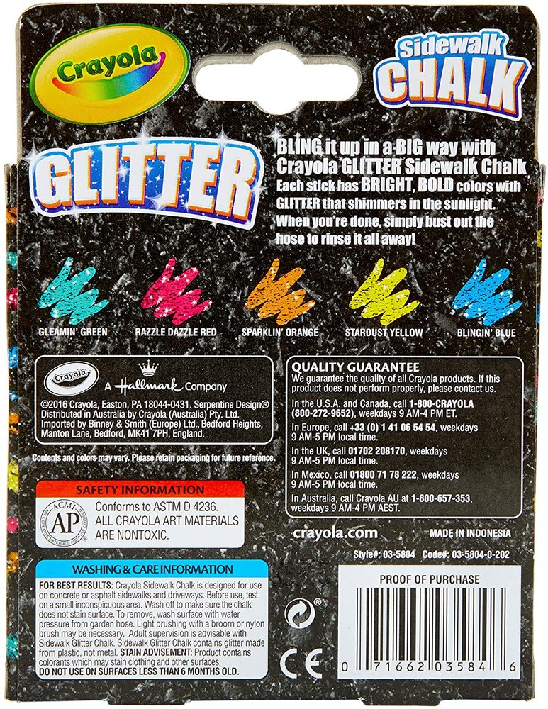 Glitter Sidewalk Chalk