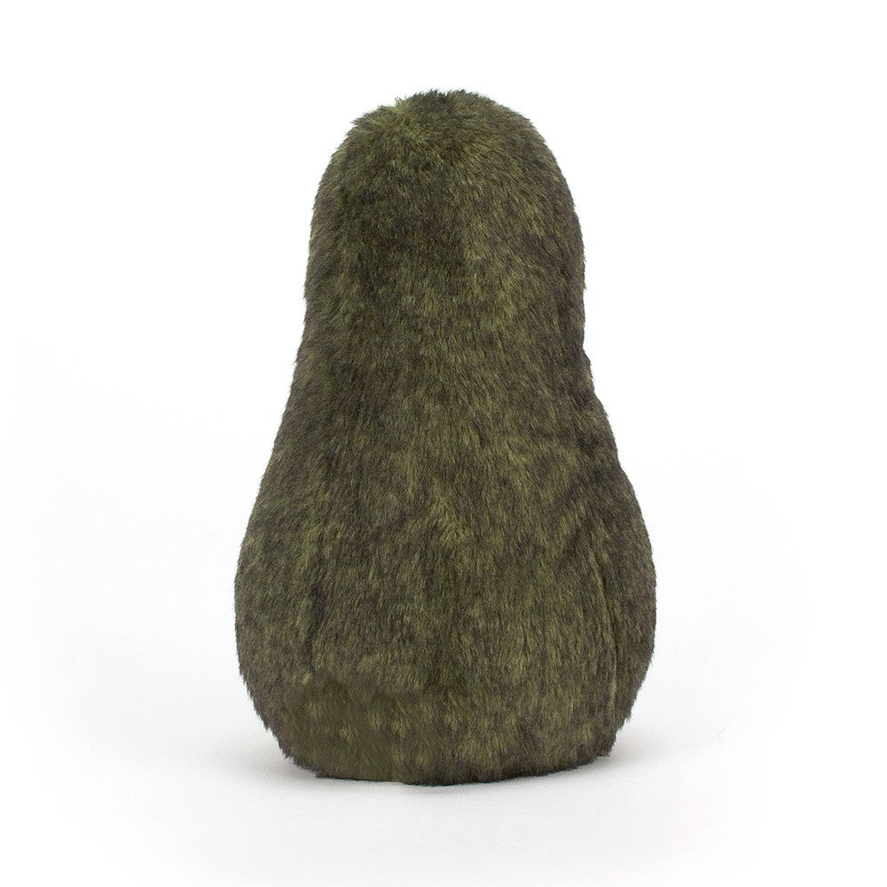 Rear view of a green Amuseable Avocado Medium on a white background