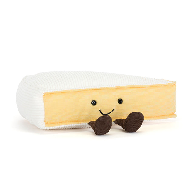 Plush toy Amuseables Brie with a smiling face and brown legs on a white background