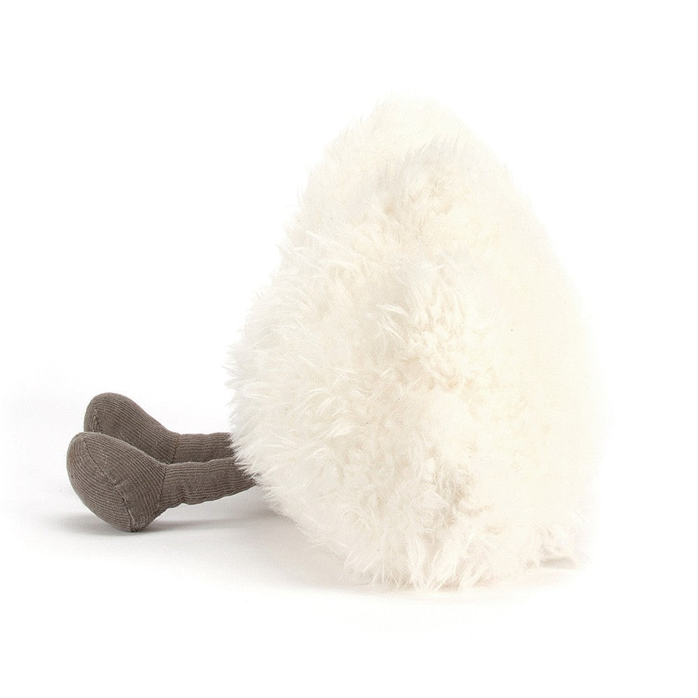 Side view of a plush Amuseables Cloud with brown legs on a white background