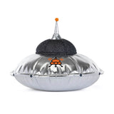 Amuseables Jellysaucer Silver UFO plush toy with a black top on a white background