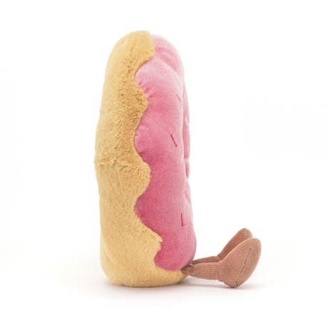 Plush Amuseables Doughnut with pink icing on a white background